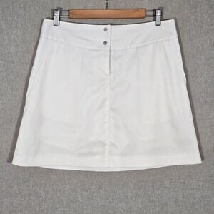 Annika Cutter & Buck Women's Performance Golf Skort Skirt White 6